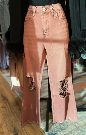 #17 Vervet Leslie Jeans/Brick Red
