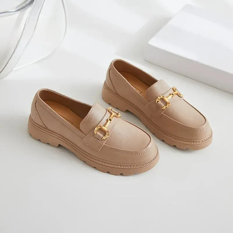 2023 Loafers Thick Ergonomic Style Wear Versatile Outer New Low-cut Shoes British Women's Waterproof Rain Anti-slip Diverse collection Bottom Casual