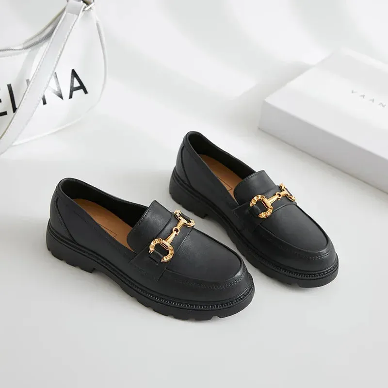 2023 Loafers Thick Ergonomic Style Wear Versatile Outer New Low-cut Shoes British Women's Waterproof Rain Anti-slip Diverse collection Bottom Casual