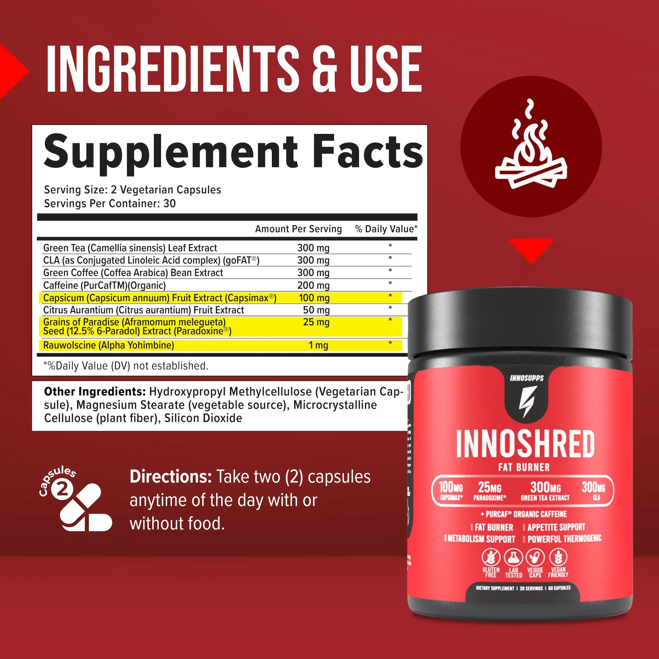 3 Bottles of Inno Shred   1 FREE Carb Cut Complete