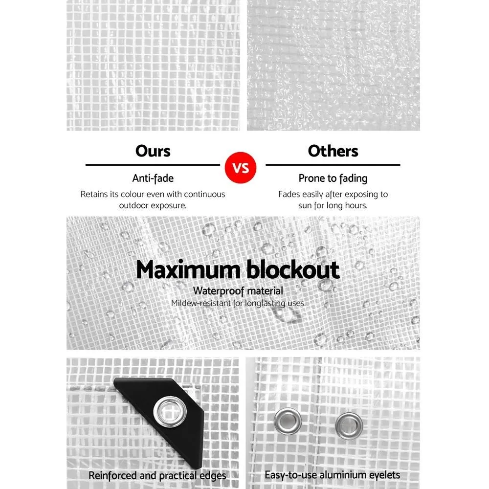 5Mx6M Tarpaulin Heavy Duty Cover 135Gsm Clear