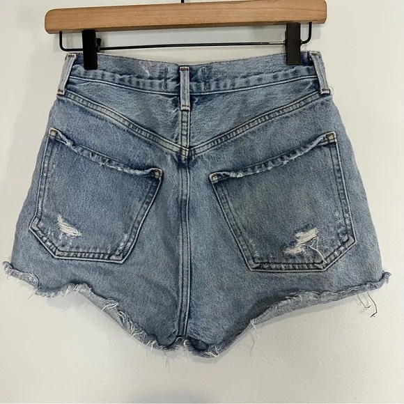 Agolde Jaden Frayed Hem Denim Shorts size 25