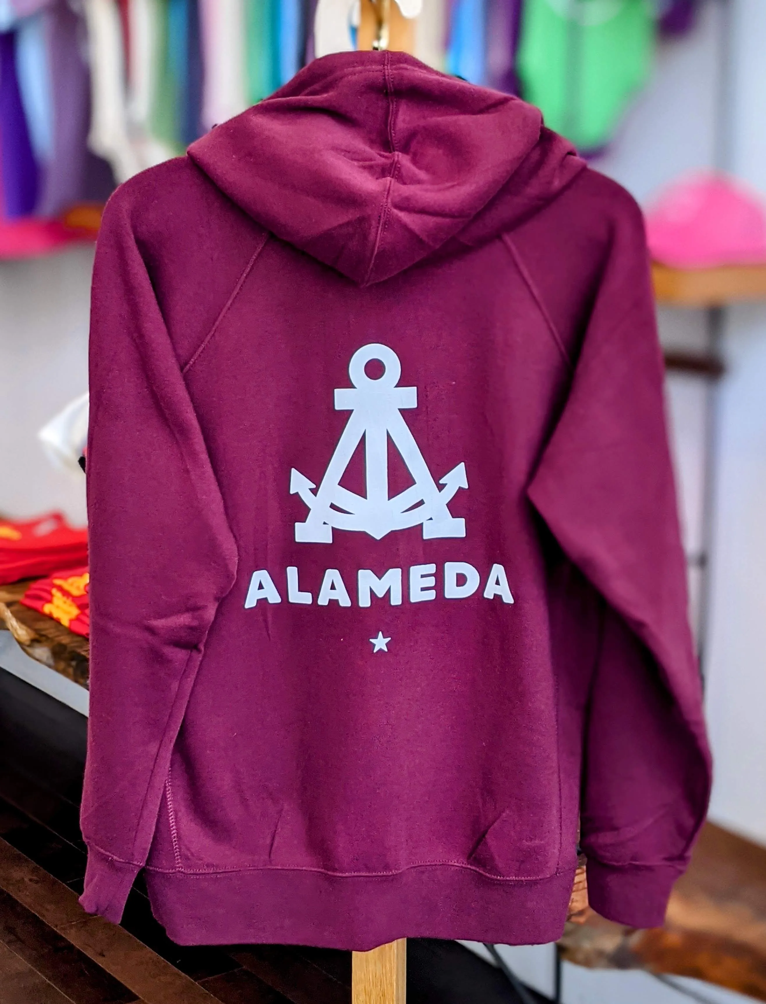 ALAMEDA ANCHOR (CIRCLE) ADULT ZIP RAGLAN HOODIE