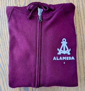 ALAMEDA ANCHOR (CIRCLE) ADULT ZIP RAGLAN HOODIE