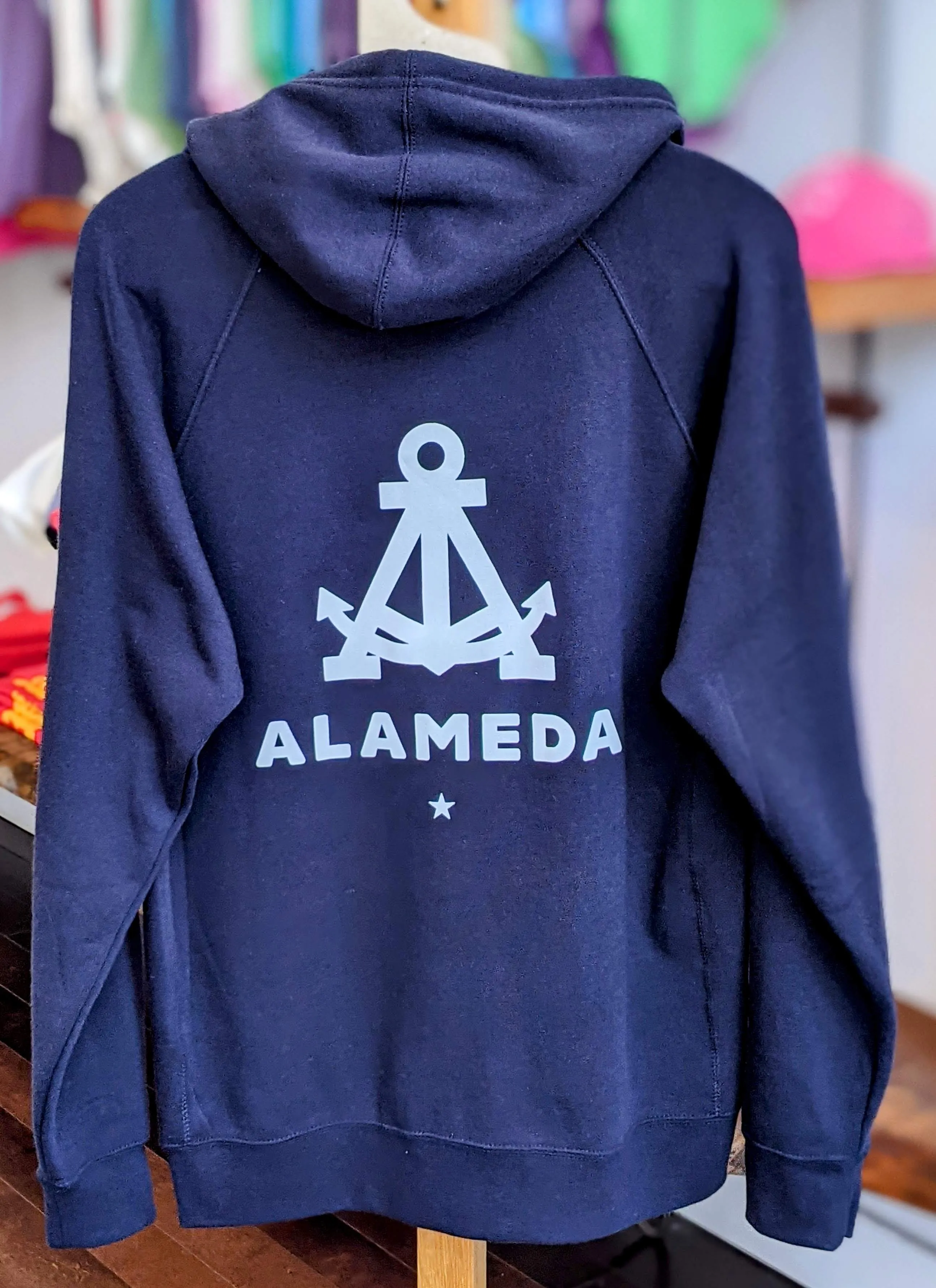 ALAMEDA ANCHOR (CIRCLE) ADULT ZIP RAGLAN HOODIE