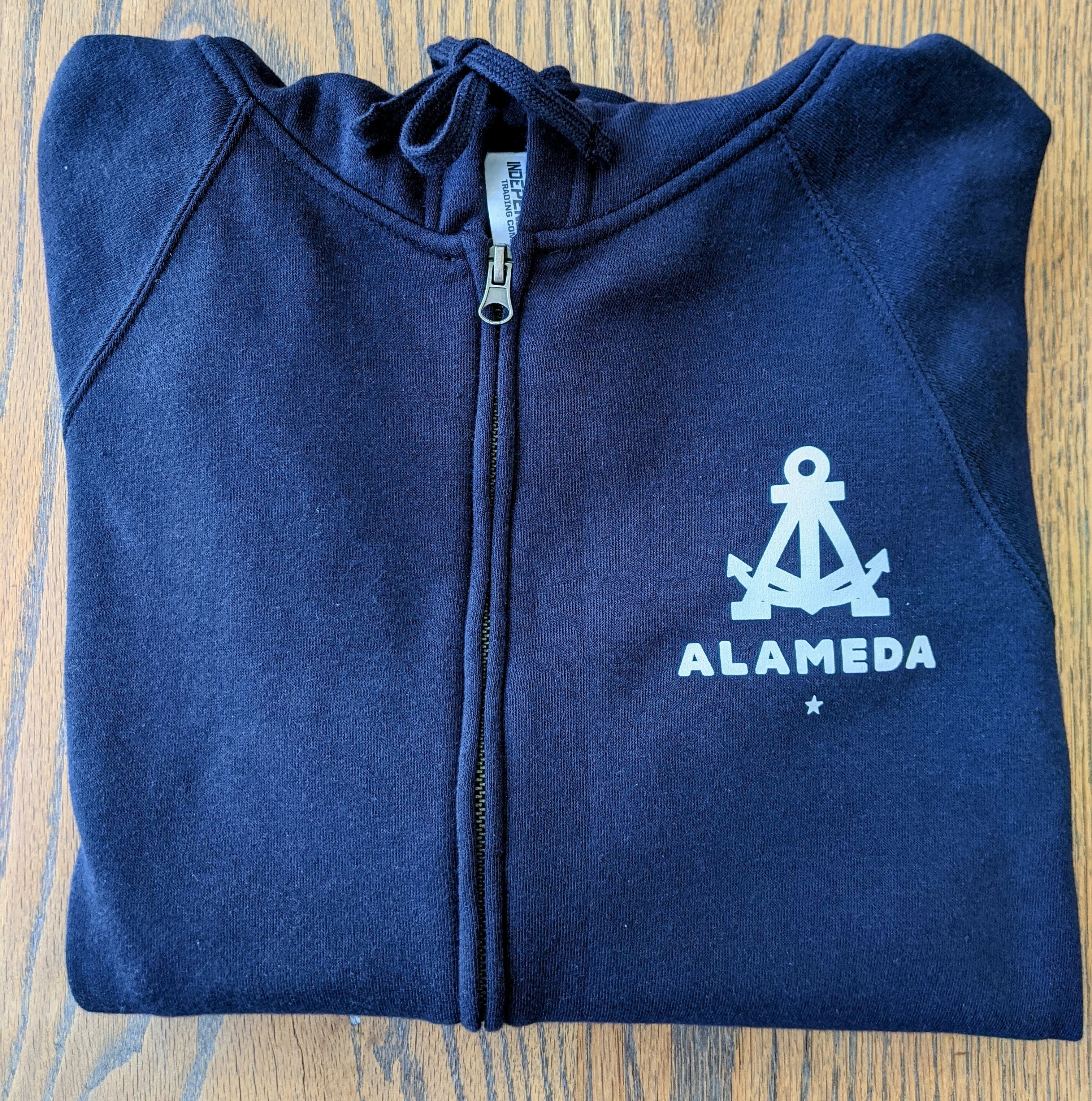 ALAMEDA ANCHOR (CIRCLE) ADULT ZIP RAGLAN HOODIE