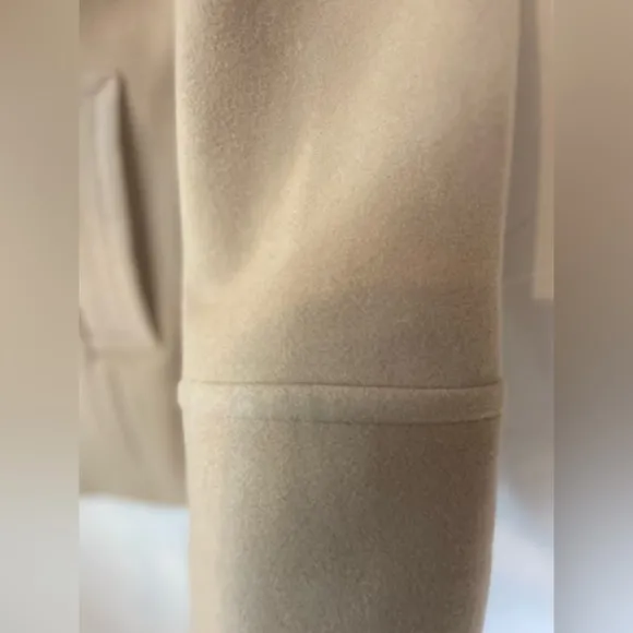 Anne Klein~Tan~Double Breasted Pea Coat~(2) Pockets~Fully Lined~Size L