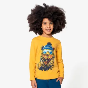Appaman Boys Long Sleeve Graphic Tee - Ski Bear