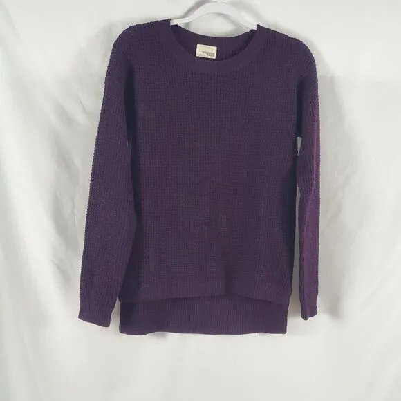 Aritzia Wilfred Free Waffle Knit Wool Sweater in Purple - XXS