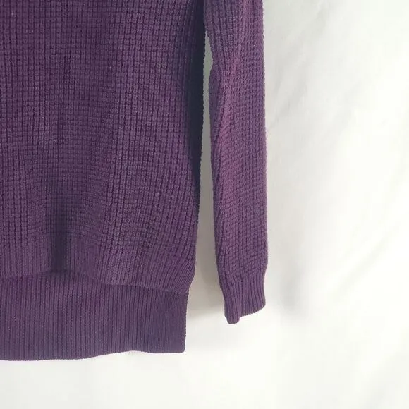 Aritzia Wilfred Free Waffle Knit Wool Sweater in Purple - XXS