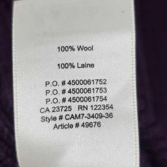 Aritzia Wilfred Free Waffle Knit Wool Sweater in Purple - XXS