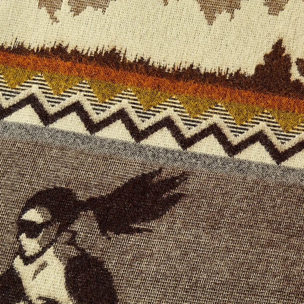 Artisan-Made Winter Blanket - Brown Ski Adventure