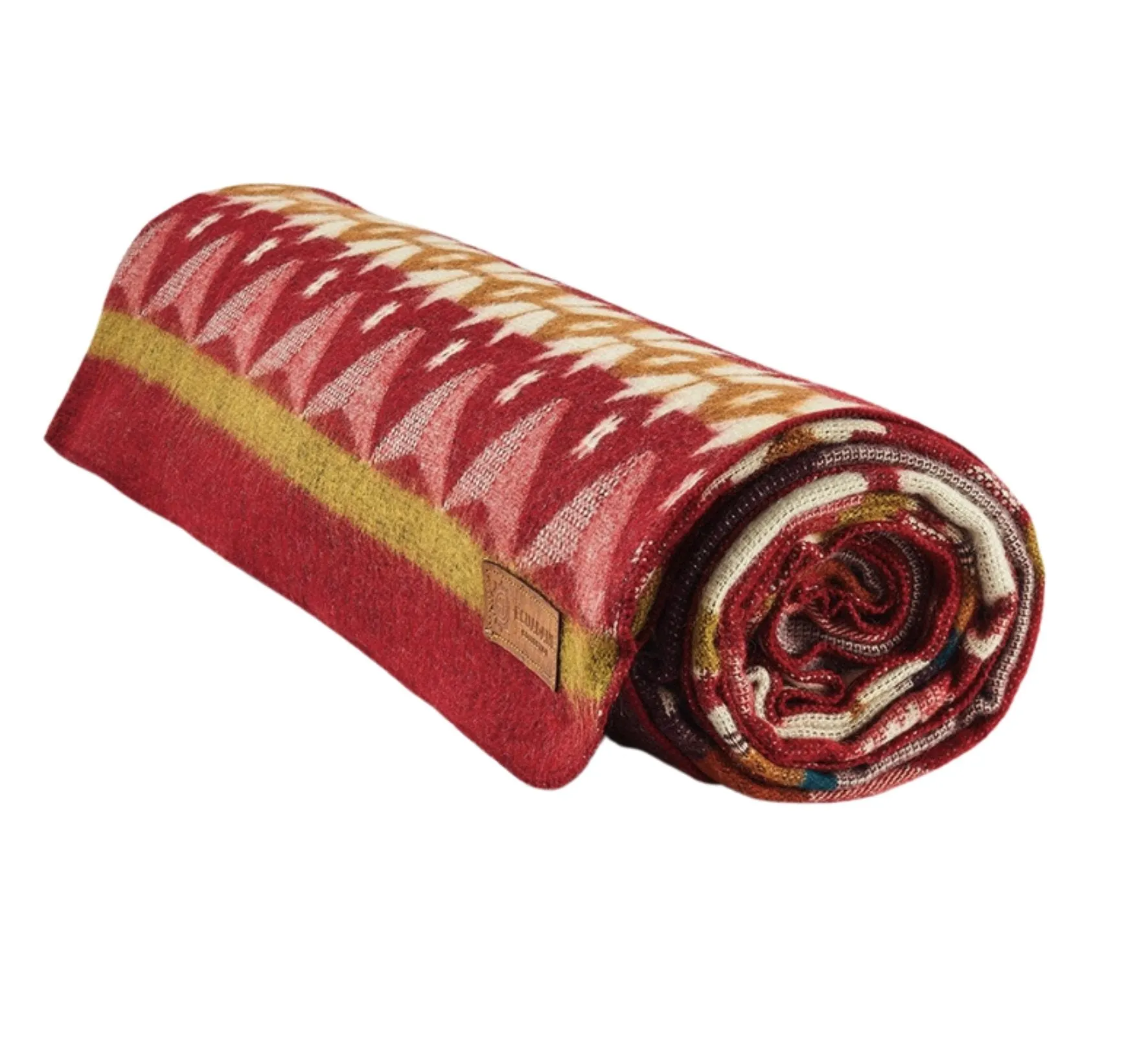 Artisan-Made Winter Blanket - Red Ski Adventure
