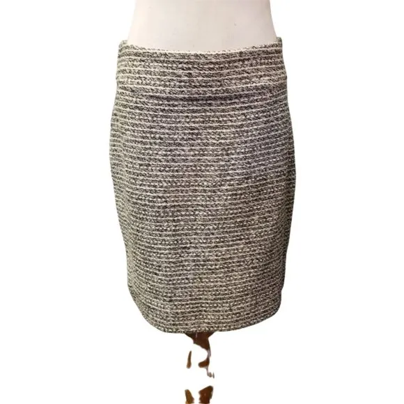 Banana Republic striped tweed min pencil skirt size 6 petite  (194)