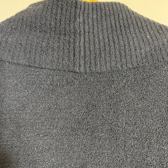 Barefoot Dreams Cozy ChicLite Circle Cardigan Sweater Womens L/XL Black Open 452