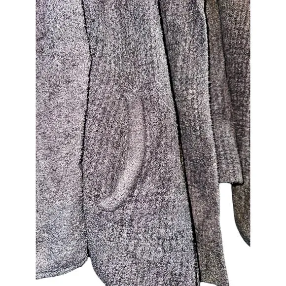 Barefoot Dreams CozyChic Lite  Cardigan Sweater Womens L Soft Cozy Pockets Warm