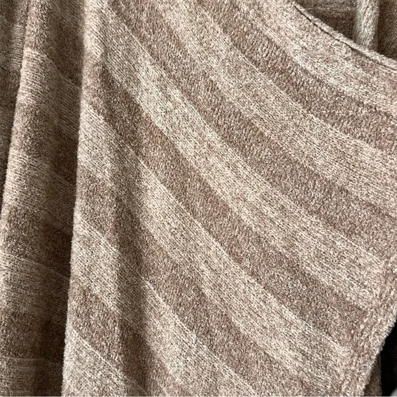Barefoot Dreams • Striped Drape Front Cardigan Coastal Grandma sz X XL