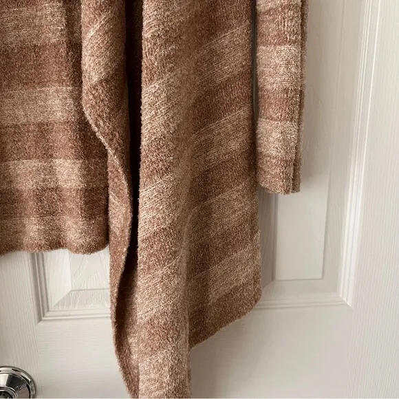 Barefoot Dreams • Striped Drape Front Cardigan Coastal Grandma sz X XL