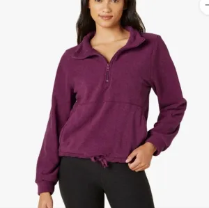 Beyond Yoga Terrain Pullover in Heathered Dark Beet size Small USA Made