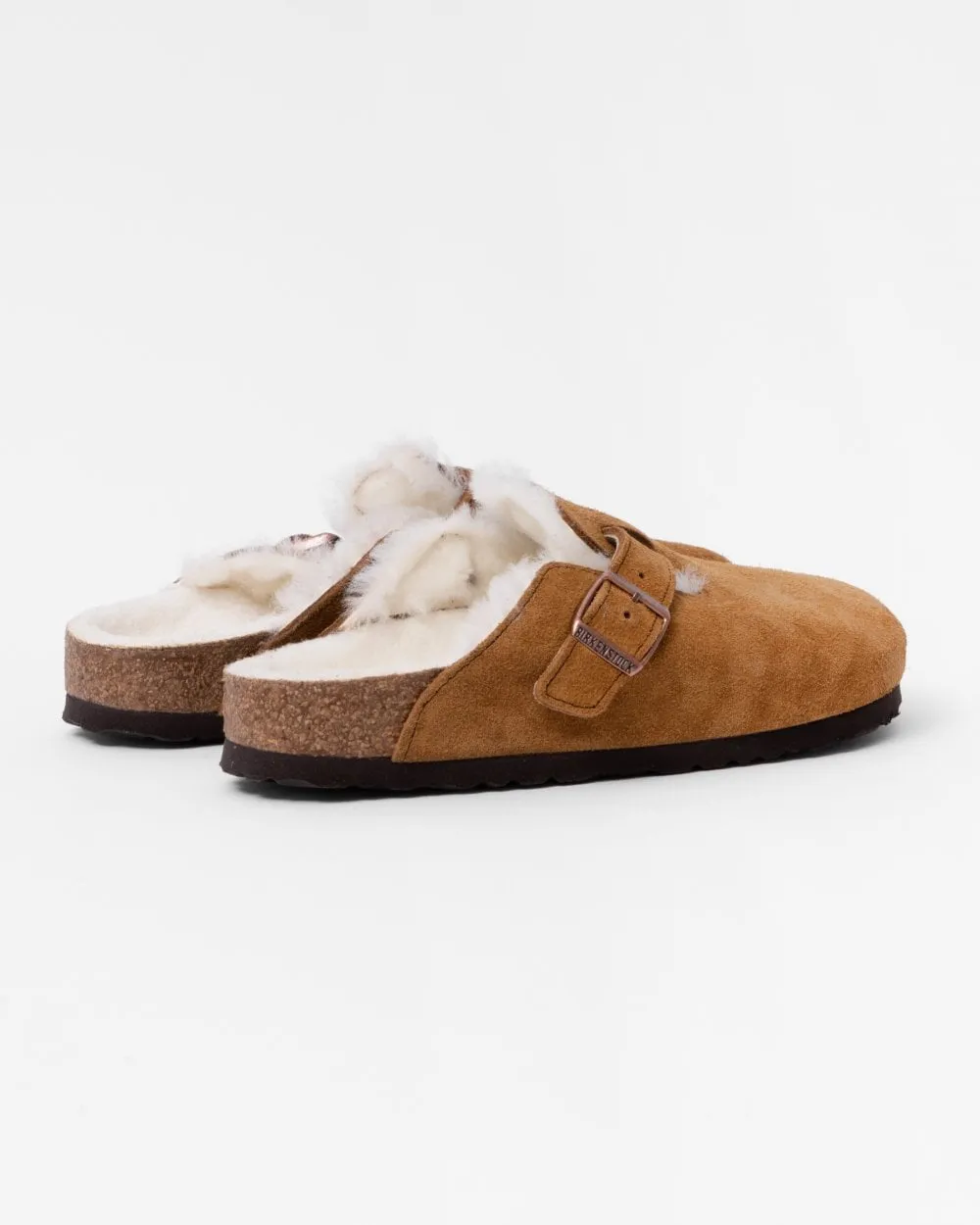 Birkenstock Boston VL Shearling Suede Leather Unisex Clogs