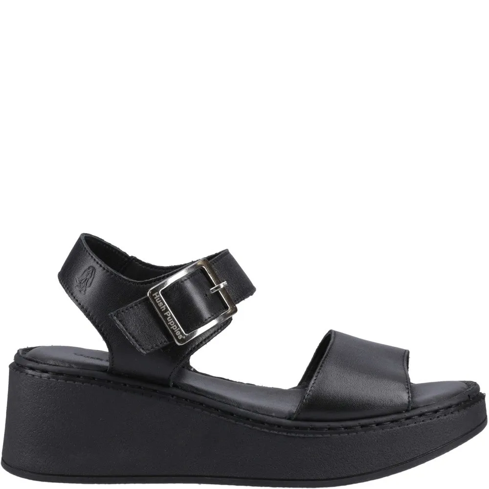 Black Beatrix Wedge Sandals