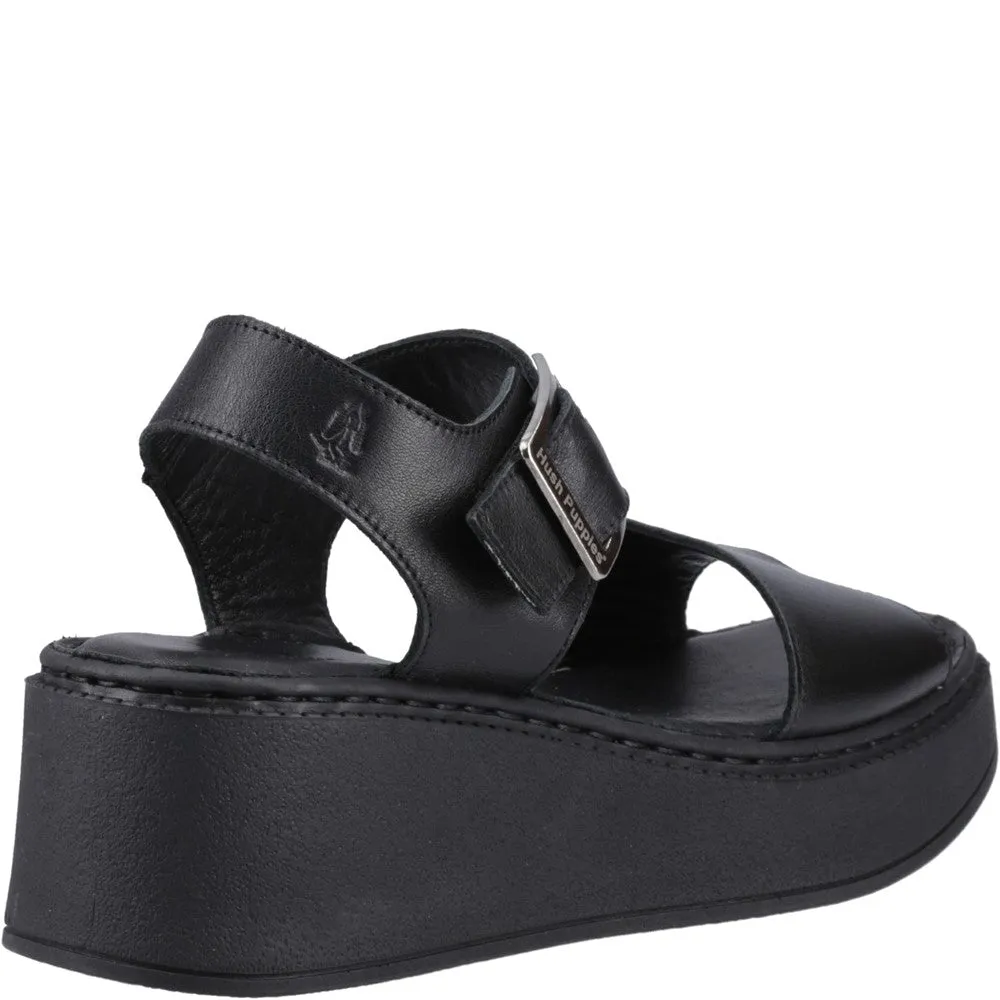 Black Beatrix Wedge Sandals