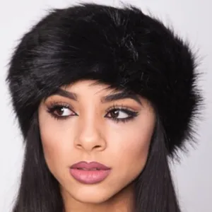 Black Fur Headband