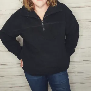 Black Sherpa Pullover