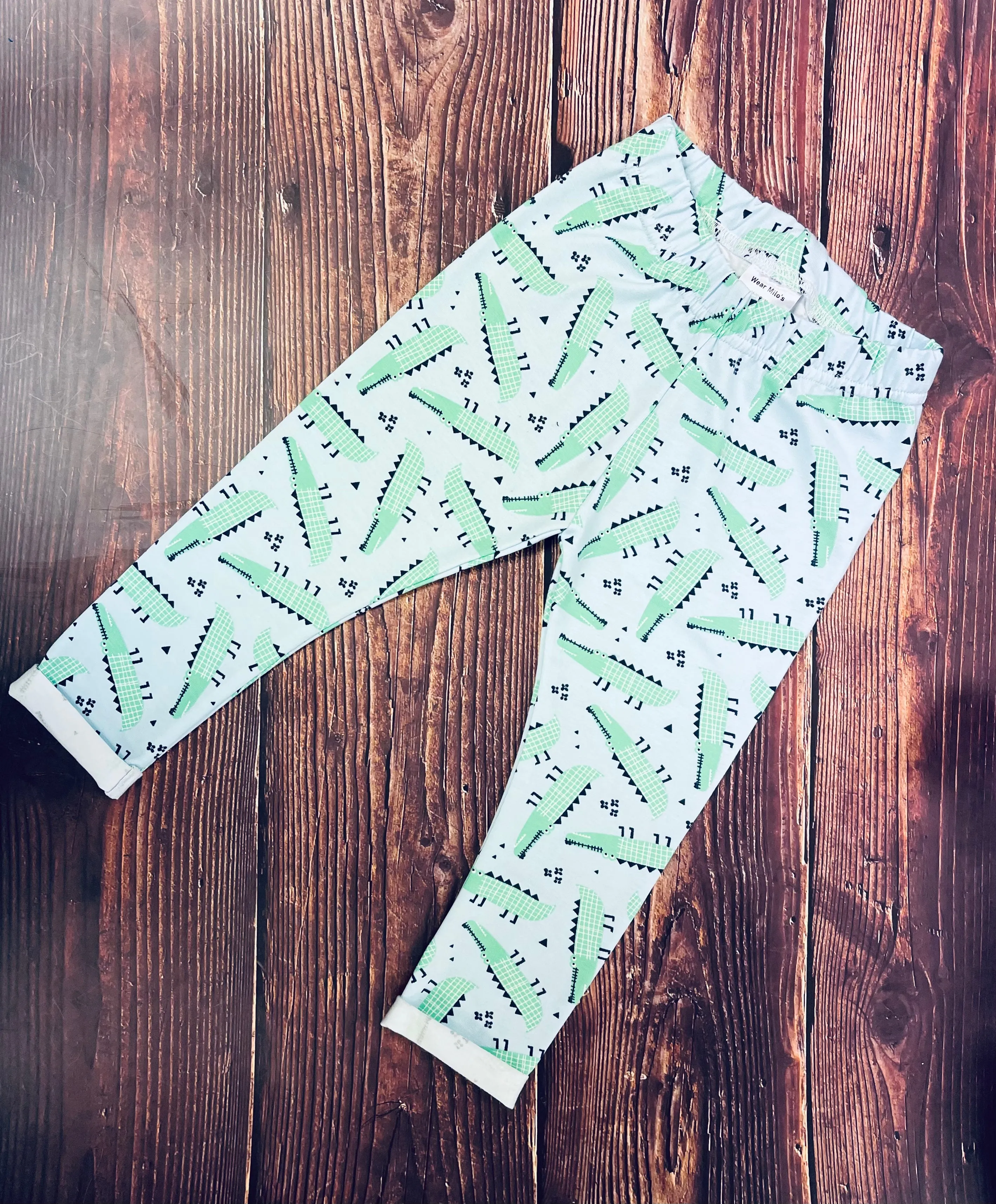 Blue Croc Leggings