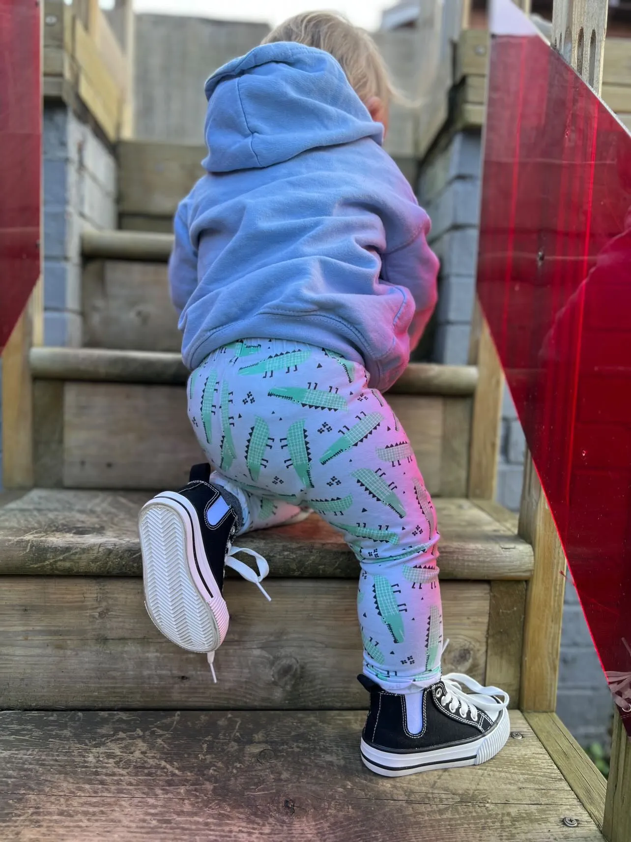 Blue Croc Leggings