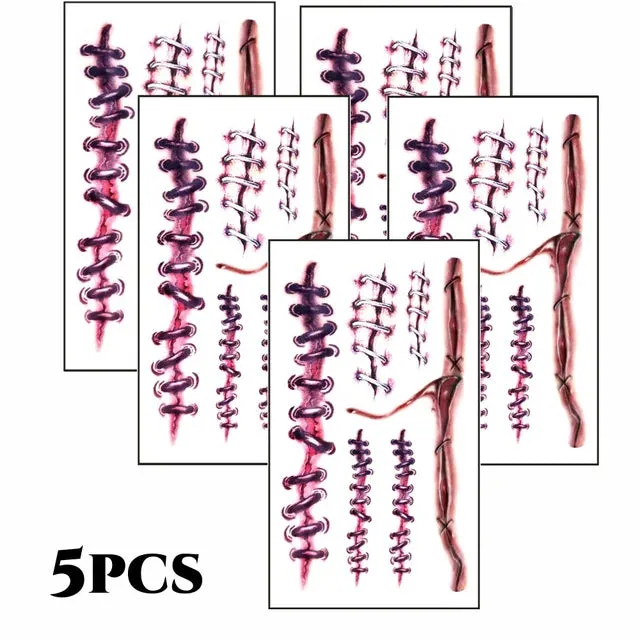 BodiModi 3D Realistic Scar Temporary Tattoos