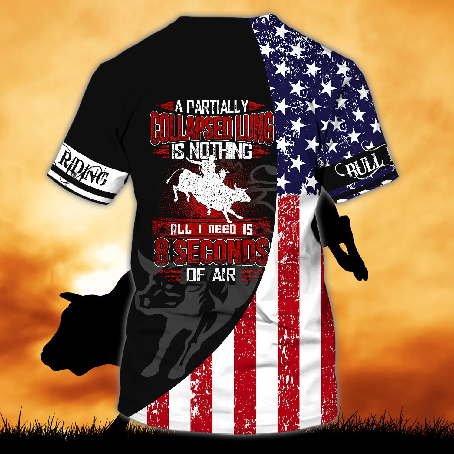 Bull Rider - Personalized Name 3D Tshirt - Nmd 54 (Only Sale Today)
