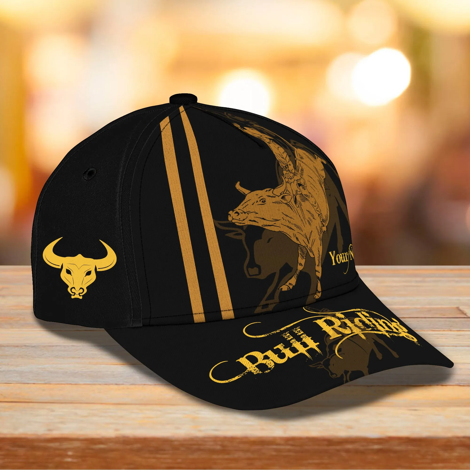 Bull Riding - Personalized Name Cap - Nmd 66