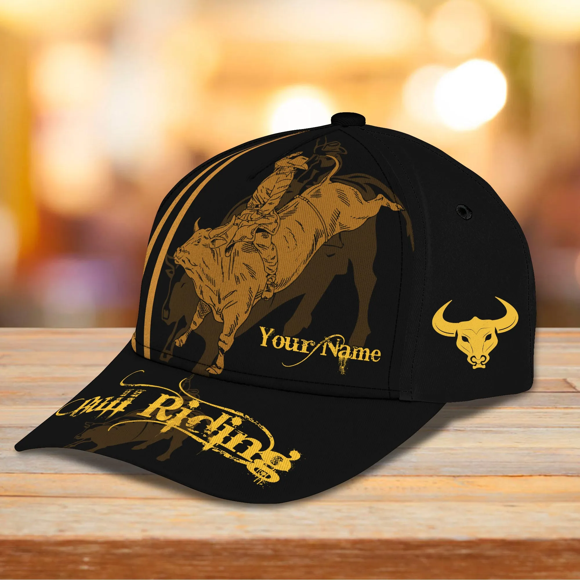 Bull Riding - Personalized Name Cap - Nmd 66
