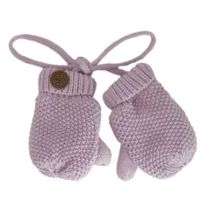 Calikids Infant/Toddler Cotton Knit Mitts in Lavender
