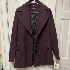 Calvin Klein Women's Peacoat | Size 10 | Burgundy
