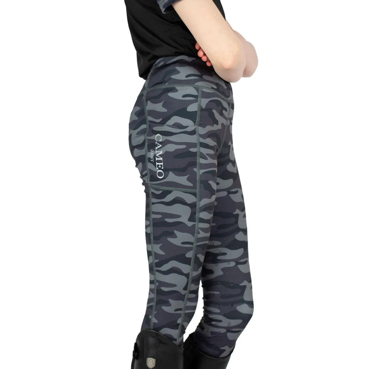 Cameo Equine Zest Junior Riding Tights with Silicone Seat & Phone Pocket