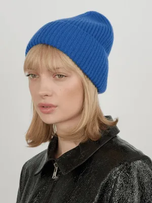 Cashmere Beanie - Blue