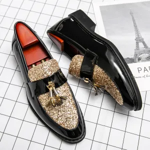 Casual Leather Nightclub Bling Party Tassel Shoes