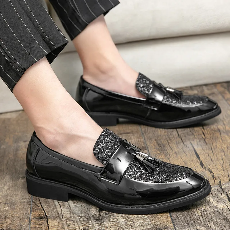 Casual Leather Nightclub Bling Party Tassel Shoes