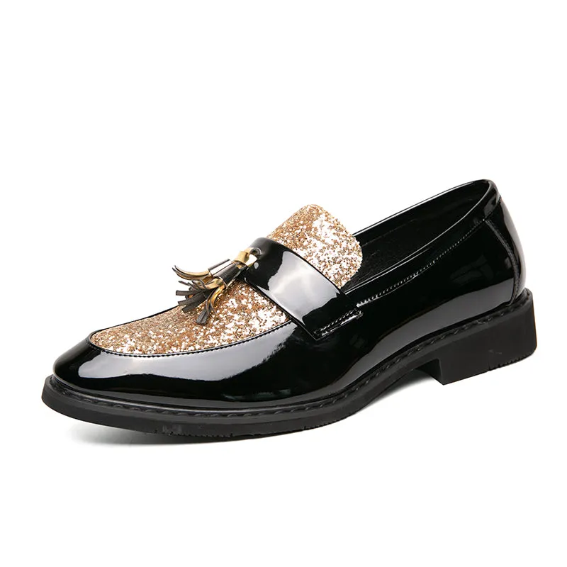 Casual Leather Nightclub Bling Party Tassel Shoes