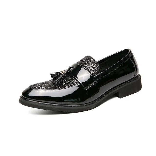 Casual Leather Nightclub Bling Party Tassel Shoes