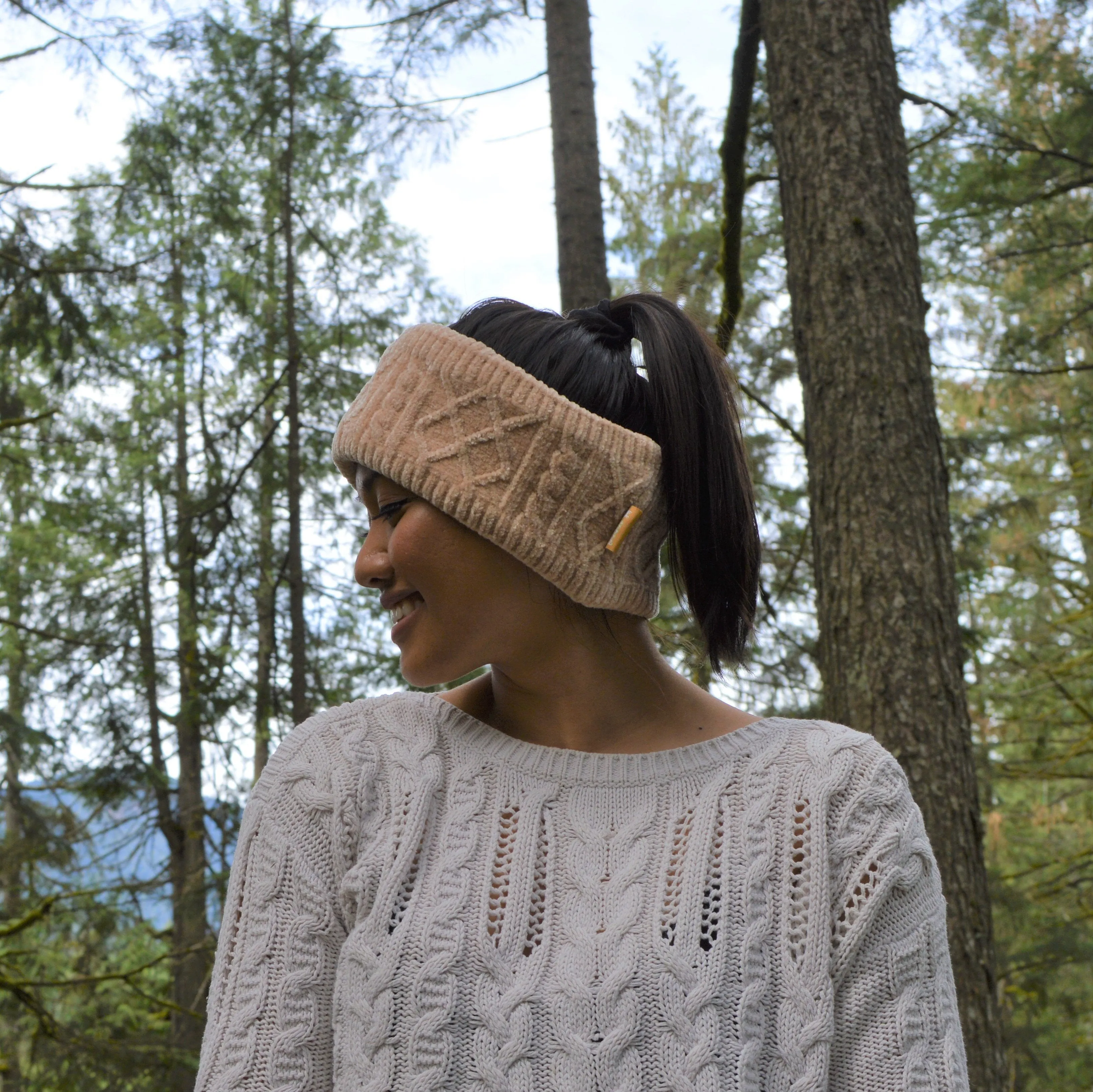 Chenille Knit Headband | Sand