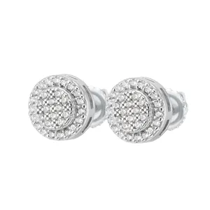 Chic 8MM Round 0.32CT Moissanite 925 Sterling Screw back Earrings - M204799