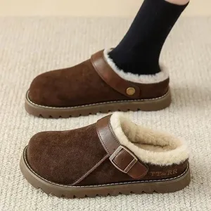 Chic Suede Clogs with Warm Lining for Women | Elisa