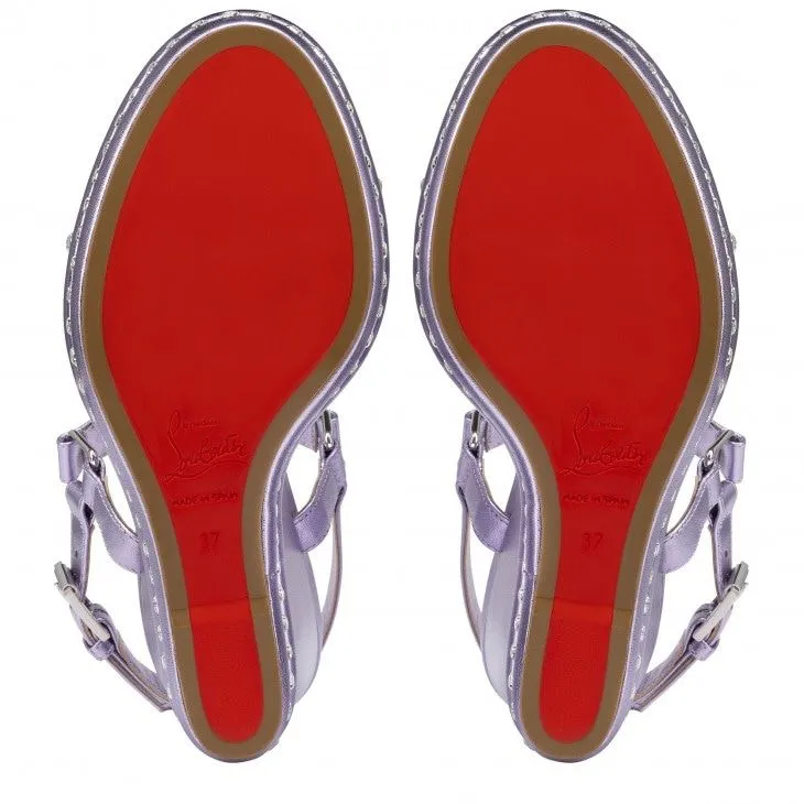 CHRISTIAN LOUBOUTIN Sparkling Wedge Sandals 110MM
