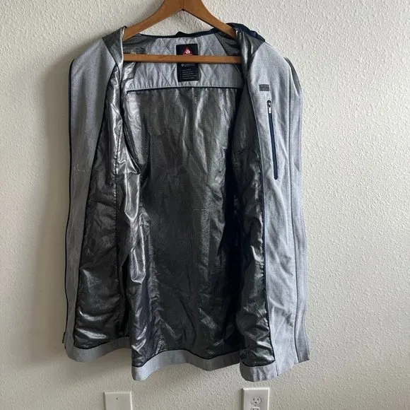 Columbia Women's Dusk 2 Dawn Omni Heat Light Grey Jacket Size S Style WL2111