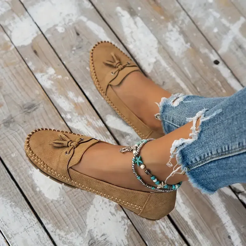 🔥Comfortable soft loafers for women in vintage style with bow