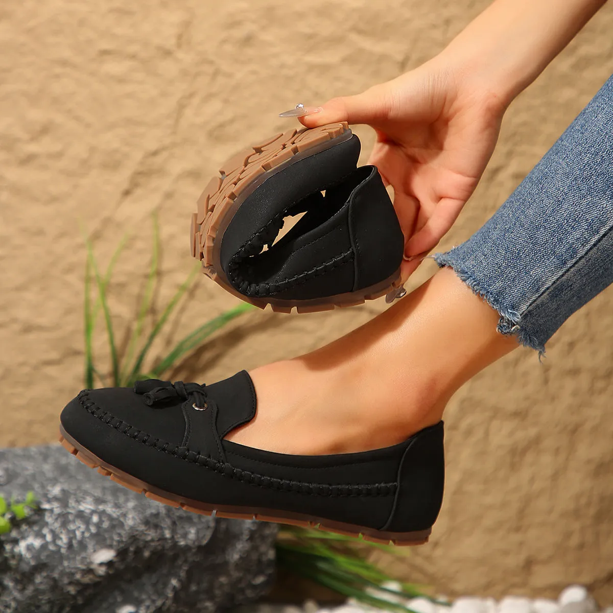 🔥Comfortable soft loafers for women in vintage style with bow