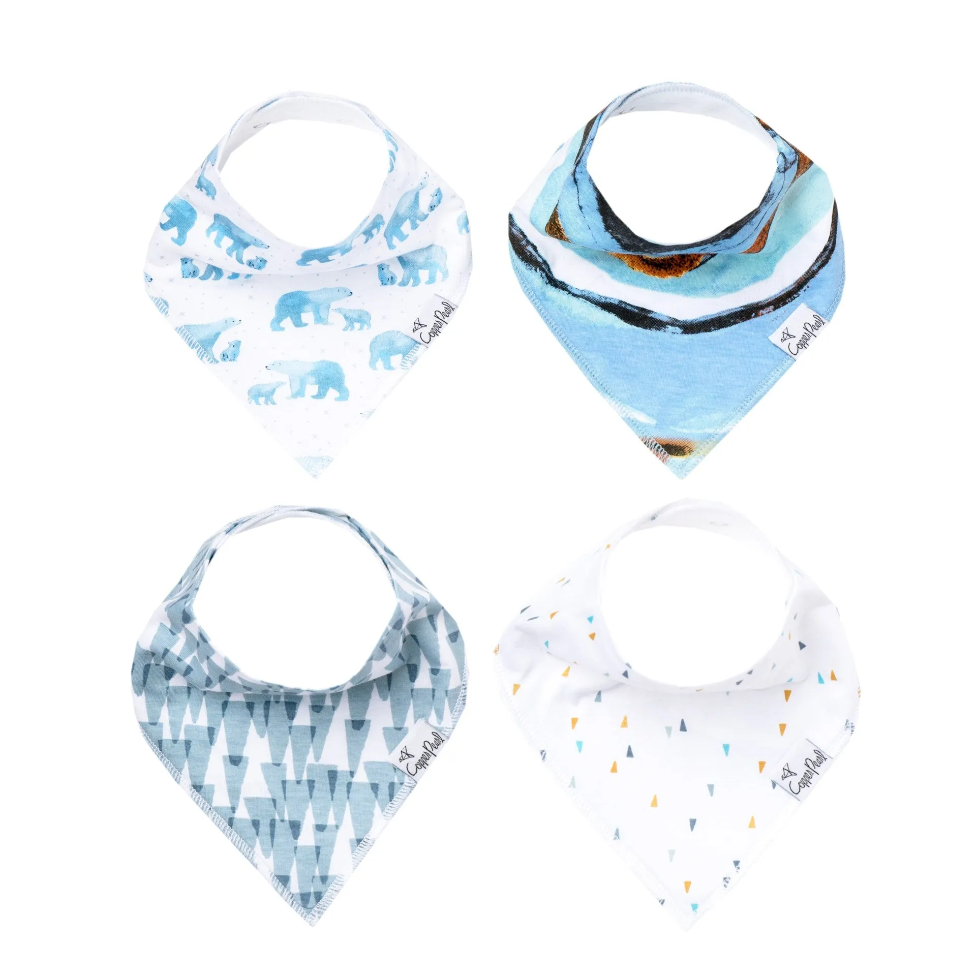 Copper Pearl Arctic Bandana Bib Set